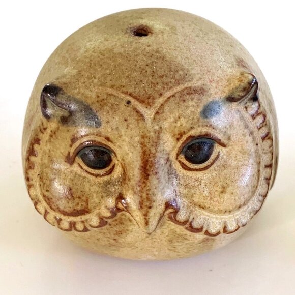 Vintage Stoneware Pottery Chubby Owl Salt And Pepper Shaker Set Japan - Picture 2 of 10